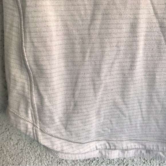 LULULEMON | Pale Gray Pin Striped Short Sleeves Workout / Running Tee - Picture 12 of 12